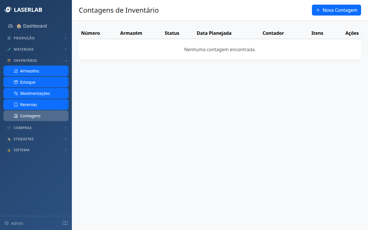 Contagens de inventário